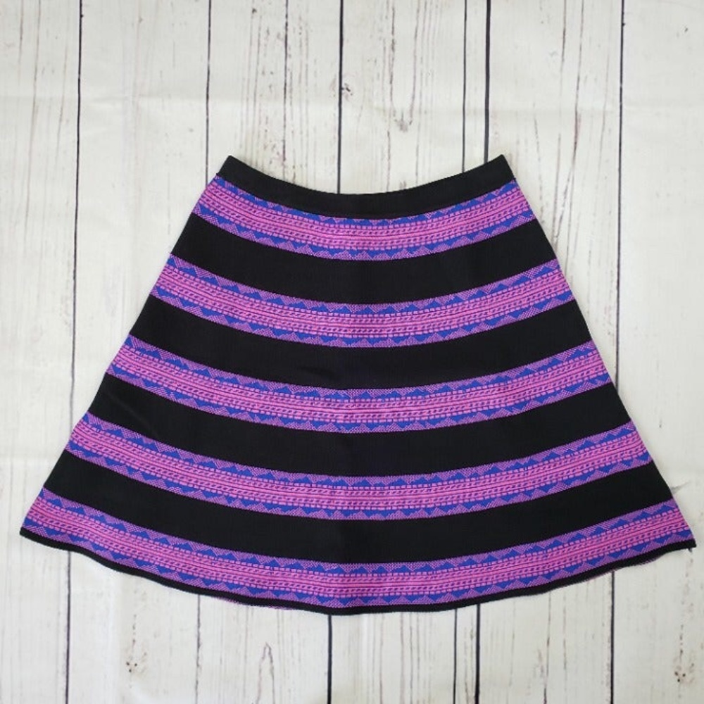 Black and pink striped skirt